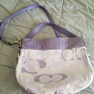 Purple Coach cross body or shoulder bag